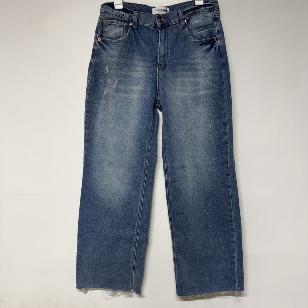 Fashion Nova Jeans Size 13 Nova 90's Baby Basic Stretch Wide Leg Medium Wash